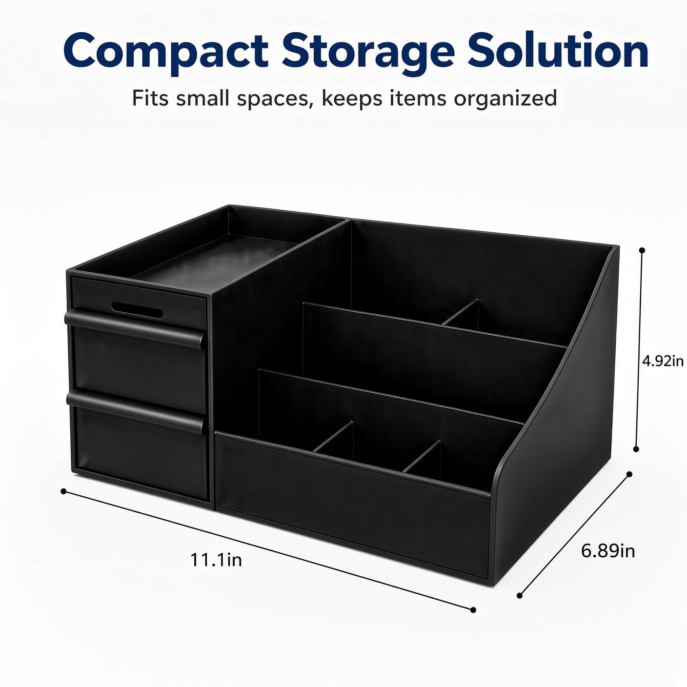 Men's Cologne organizer - cosmetic storage box, bathroom countertop organizer, durable plastic cosmetic storage container, multi-layer cosmetic box with drainage design, multi-functional storage box