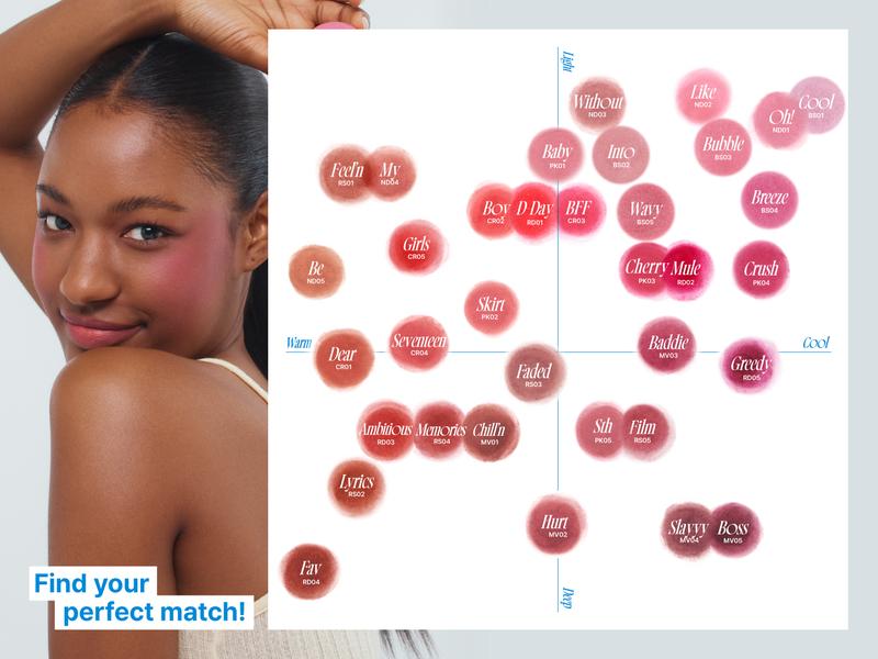 fwee Lip&Cheek Blurry Pudding Pot | Makeup Blush and Blurred Matte Lips | Pudding Texture, Airbrushed Finish | Multi-Use, High Pigment, Blendable  | 30 Colors