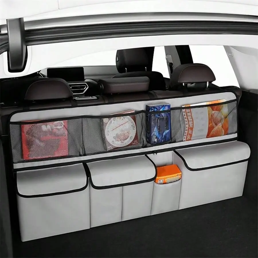 Car Trunk Organizer, Backseat Hanging Organizer with 9 Large Storage Bags, Multi-function Car Storage Organizer, Space-Saving Multi-Function Car Interior Accessory, Auto Interior Accessories