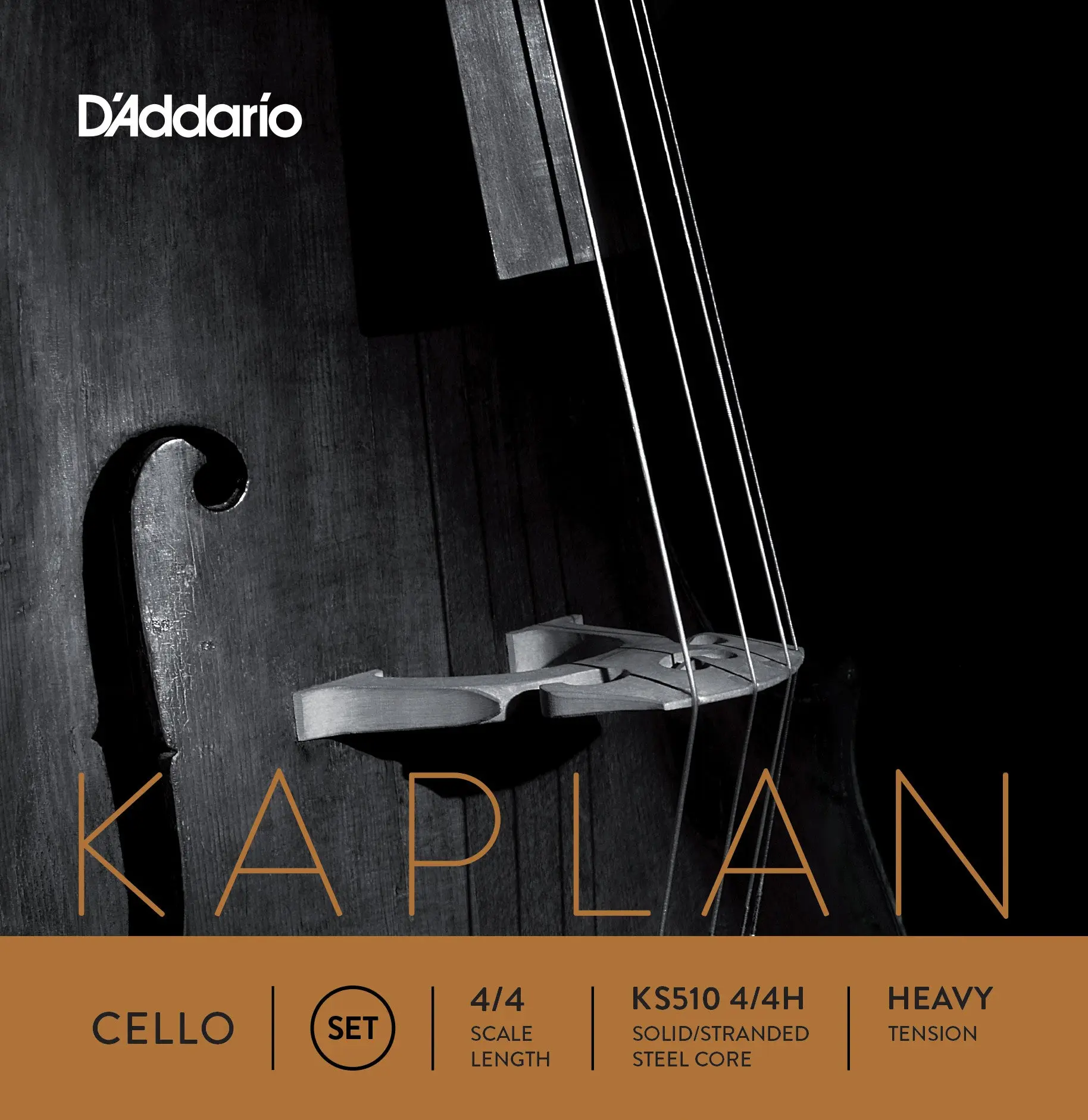 D'Addario Kaplan Cello String Set, 4/4 Scale, Heavy Tension D'Addario Kaplan Cello String Set, 4/4 Scale, Heavy Tension