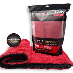 EZ Detail Supply Prince ProLine 1300 GSM Car Drying Towel - One Pass Drying Feature - Streak-Free, Super Absorbent, Large Size, High-Quality, Durable for Car Cleaning