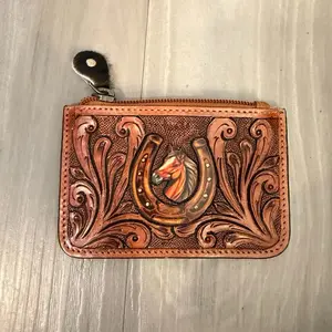 Horse coin pouch with tooling