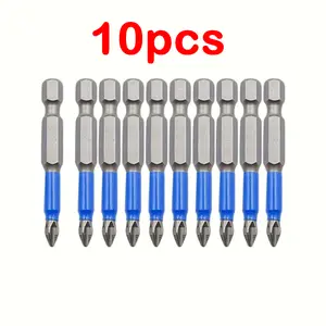 10Pcs Magnetic Anti-Slip Drill Bit, PH1 Phillips Screwdriver Bits Set，high-hardness impact screwdriver bits, strongmagnetic bit holder.tools and gadgets,screwdriver set,tools and gadgets for him, drill，mechanic tools