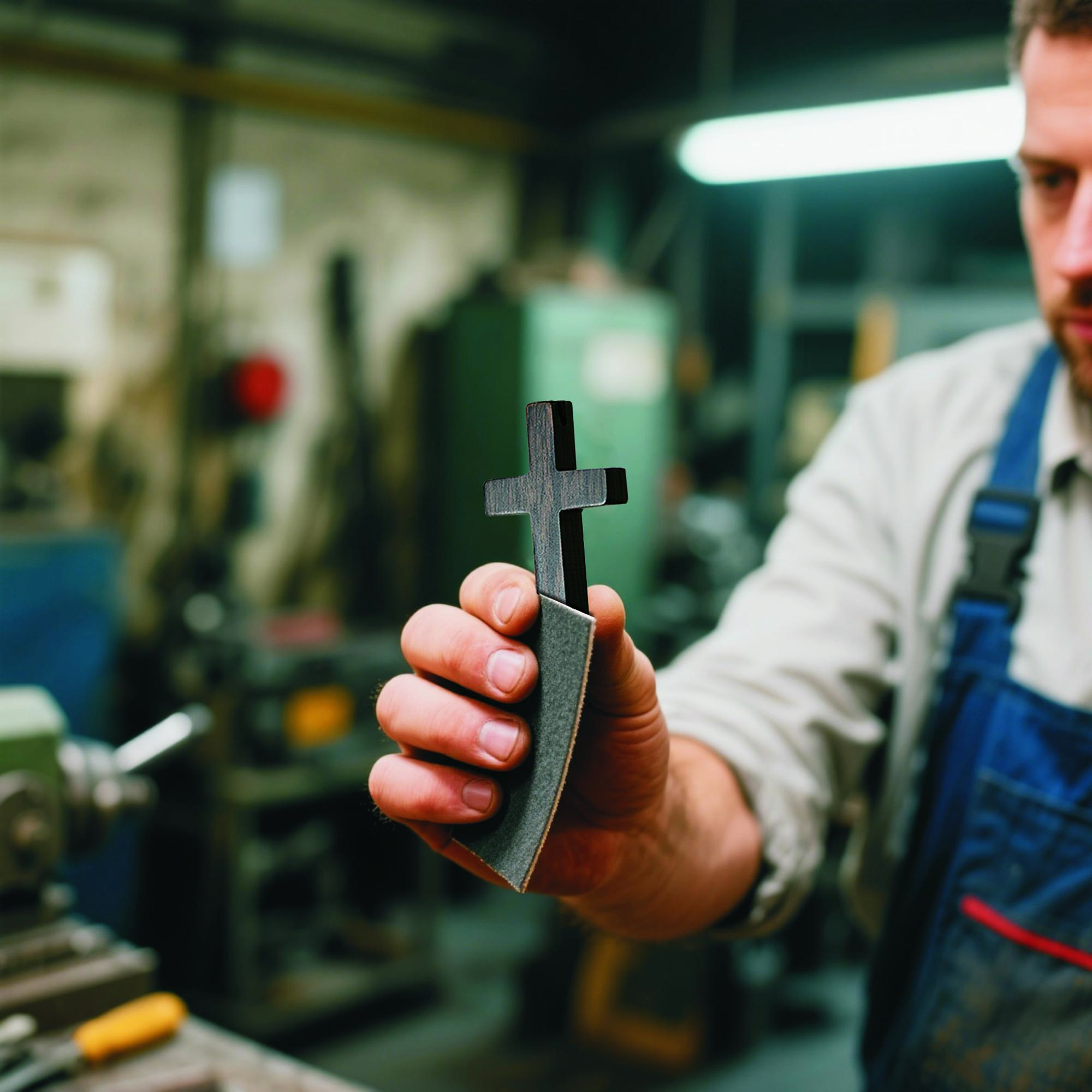 Bible Verse Car Rearview Hanging Cross Ornament "I Am With You Always" Solid Sandalwood Carving Hand-Sanded Christian Accessory for Car Mirror Decor Spiritual Touch Ideal Gift for Holidays - Automotive