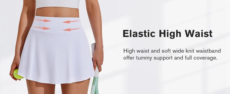 PINSPARK Tennis Skirt Womens Pleated Skort Lightweight Mini Active Skirts Golf Appeal with Pocket,Coral Large springtok OutdoorFun Sporty Wide Waistband Comfortable Inner Lining Dominate The Court Independence Day