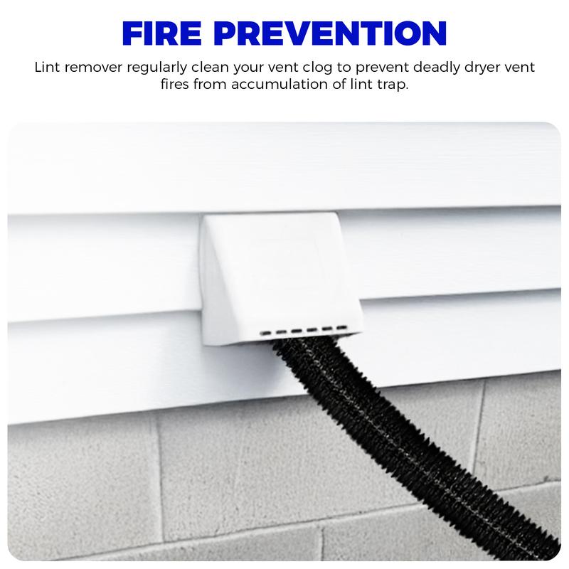 2 Pack Dryer Vent Cleaning Kit with Flexible Lint Brush and Crevice Nozzle Deep Hidden Lint Removal Improve Dryer Efficiency and Enhance Safety Multi Function Vacuuming Auto Car Vacuums