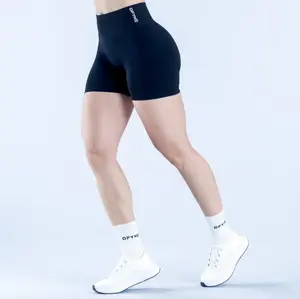 Dfyne Impact Shorts 4.5" Seamless Fit for Women's Comfort High Stretch Durable Fabric Subtle Glute Contour Low Ribbed Band