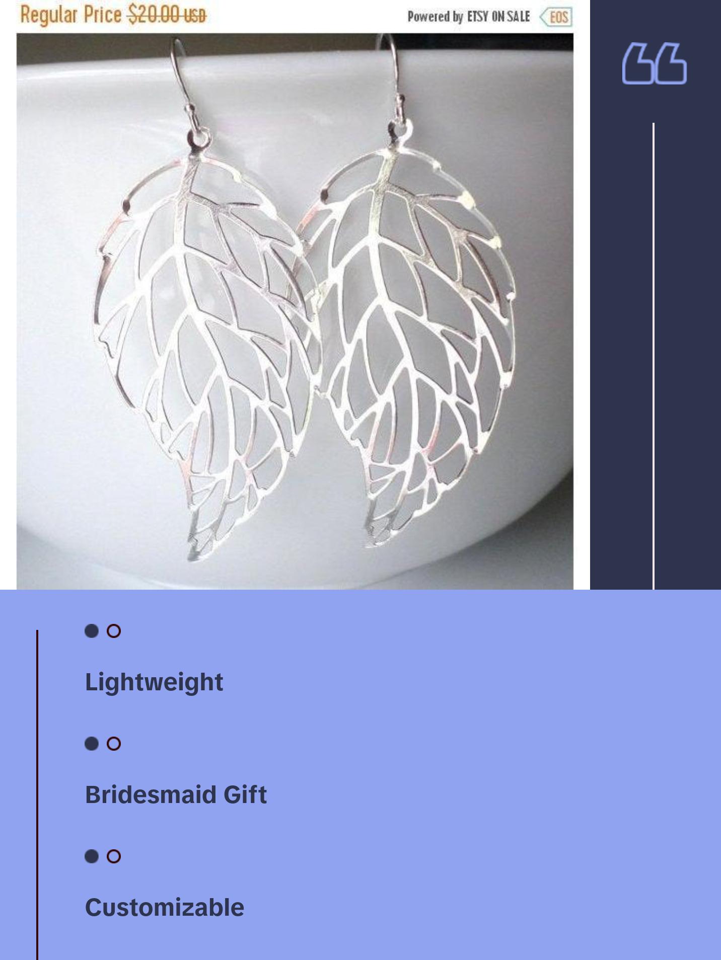 Silver Leaf Earrings - Dangle Leaf Earrings - Sterling Silver Leaf Earrings - Fall Jewelry - Christmas Gifts - Long Earrings