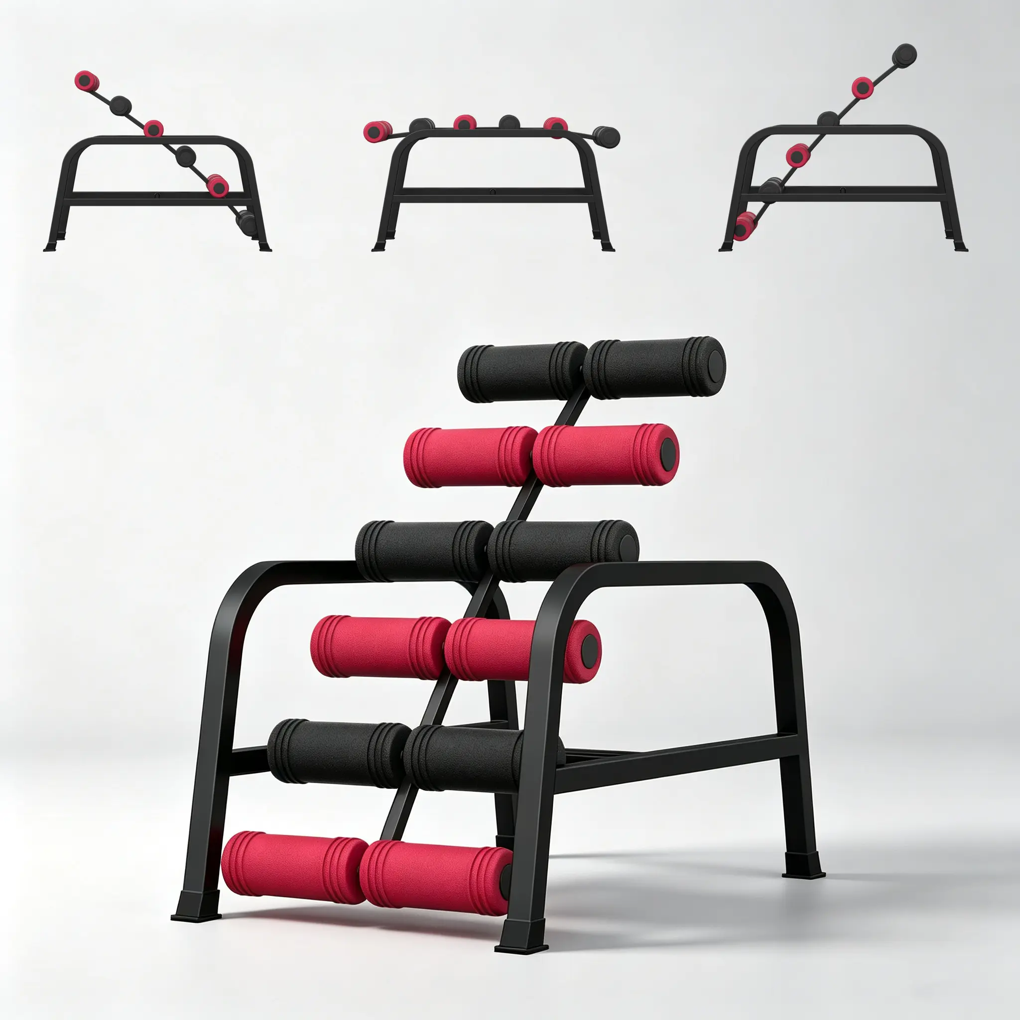 Mini Compact Inversion Table with Foam Rollers & Metal Frame - Spinal Decompression, Back Extension Machine for Home Use Back Relief
