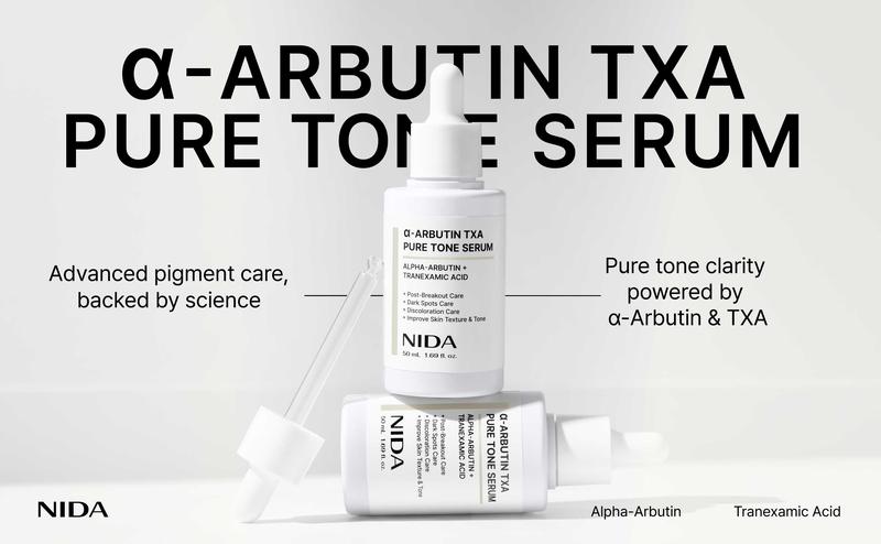 NIDA alpha-Arbutin TXA Pure Tone Serum Dark Spots Skin Tone Glow