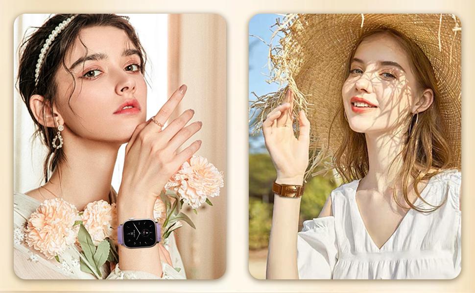 CRAZYGRASS Magnetic Leather Strap Watch Band for Women 38-49mm Square Smartwatch to Match Every Outfit Designer Replacement Strap Gift for Her Slim Wrist Friendly TikTok Made Me Buy It [WATCH NOT INCLUDED] Wristwatch Wearable