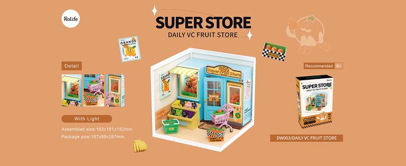 Rolife Super Creator DIY Miniature House Kit 100 Pieces Plastic Dollhouse Candy House Model Building Set with LED Lights for Kids & Adults 14+ Perfect for Cosplay Games and Birthdays Rolife Super Creator DIY Miniature House Kit 100 Pieces Plastic Dollhouse Candy House Model Building Set with LED Lights for Kids & Adults 14+ Perfect for Cosplay Games and Birthdays