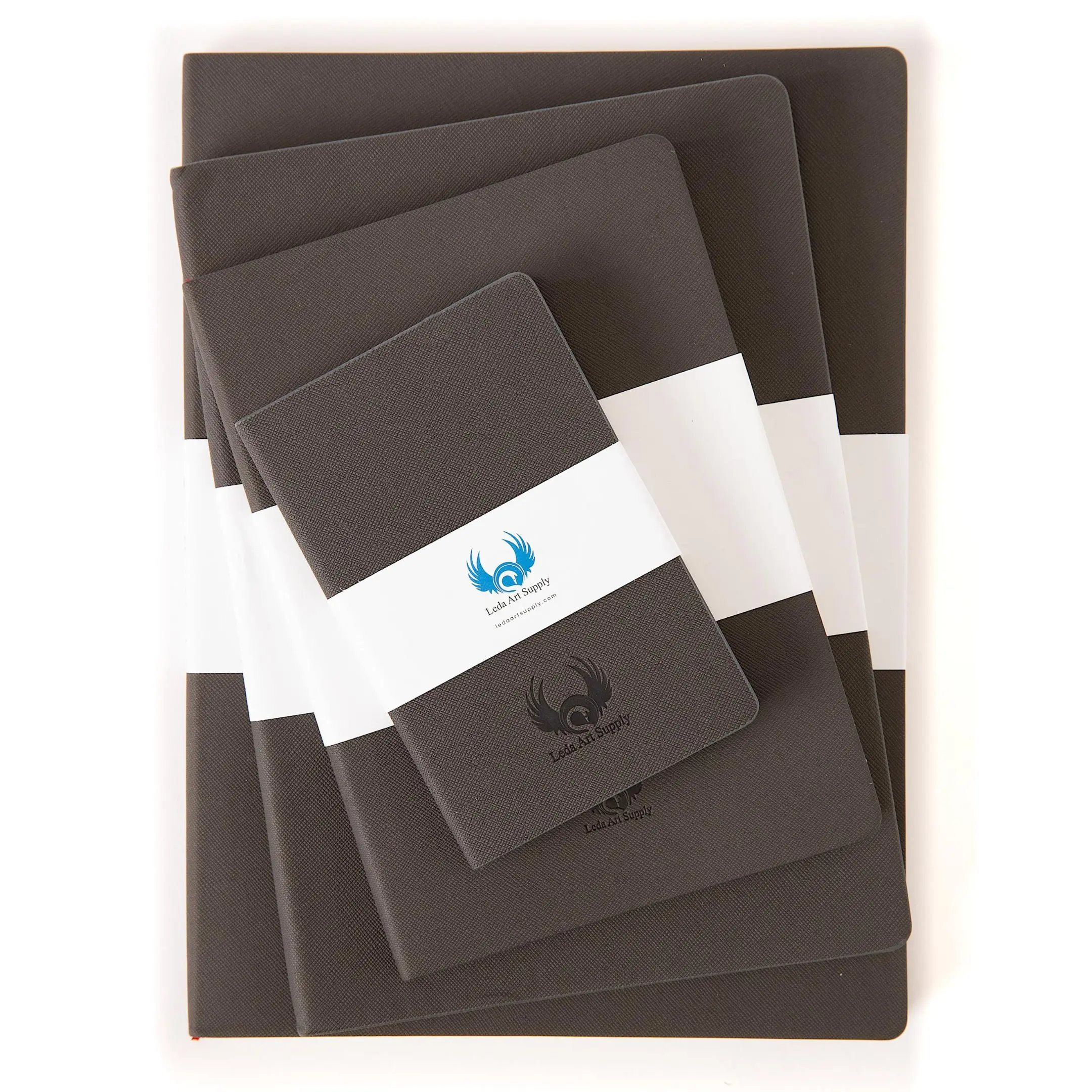 Leda Art Lay-Flat Softcover Sketchbook - Vegan Leather Accent, 120g/81lb Tear-Resistant Blank Paper Notebook, Ideal for Outdoor Sketching, Panoramic Scenes, Landscape Creation with Ink, Watercolor, Pen, Pencils, Artist Companion