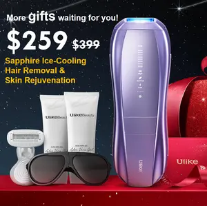 Ulike Laser Hair Removal, Air 10 IPL Hair Removal Device with Ice Cooling Comfort, Dual Lights, Skin Sensor & SHR Mode for Women & Men, Long-Lasting & Salon-liked Hair Removal Nearly Painless Result at Home, Christmas Present