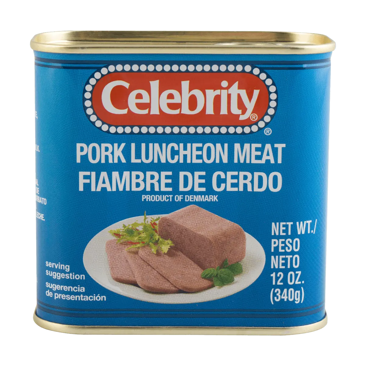 CELEBRITY Danish Pork Luncheon Meat 340g - Premium Quality Canned Meat for Sandwiches, Snacks & Meals