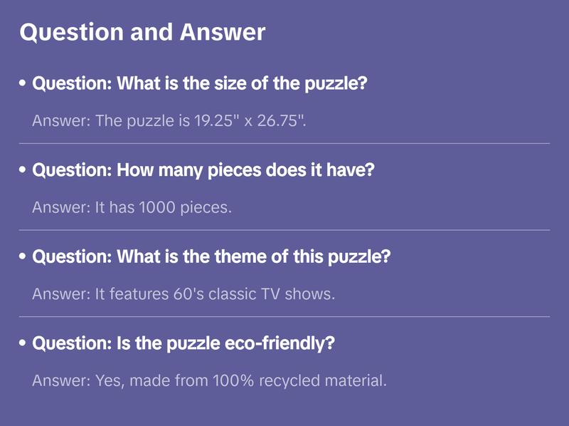 TV Time - 60's Shows 1000 Piece Jigsaw Puzzle