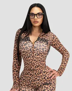 Y2K Cheetah Jacket Brown