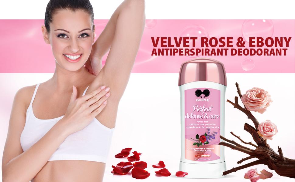 Goiple Invisible Dry Antiperspirant Deodorant Rose Scented Perfect Defense Care Hypoallergenic 48 Hours Color Protection Sensitive Flower