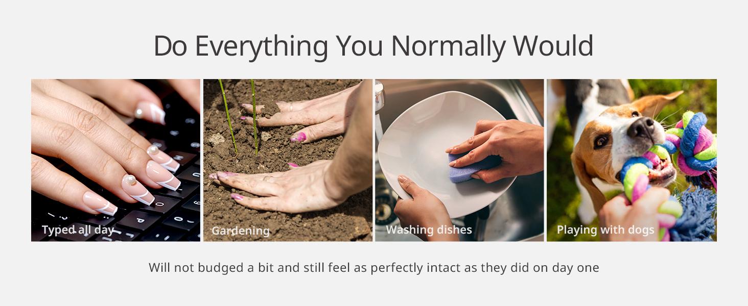 BTArtbox French Tip Press On Nails Lamp-Curable Blush Red Almond with Glue for Women Silver Outline Soft Gel in 15 Sizes 30 Stick On Nails Kit Trendy Style