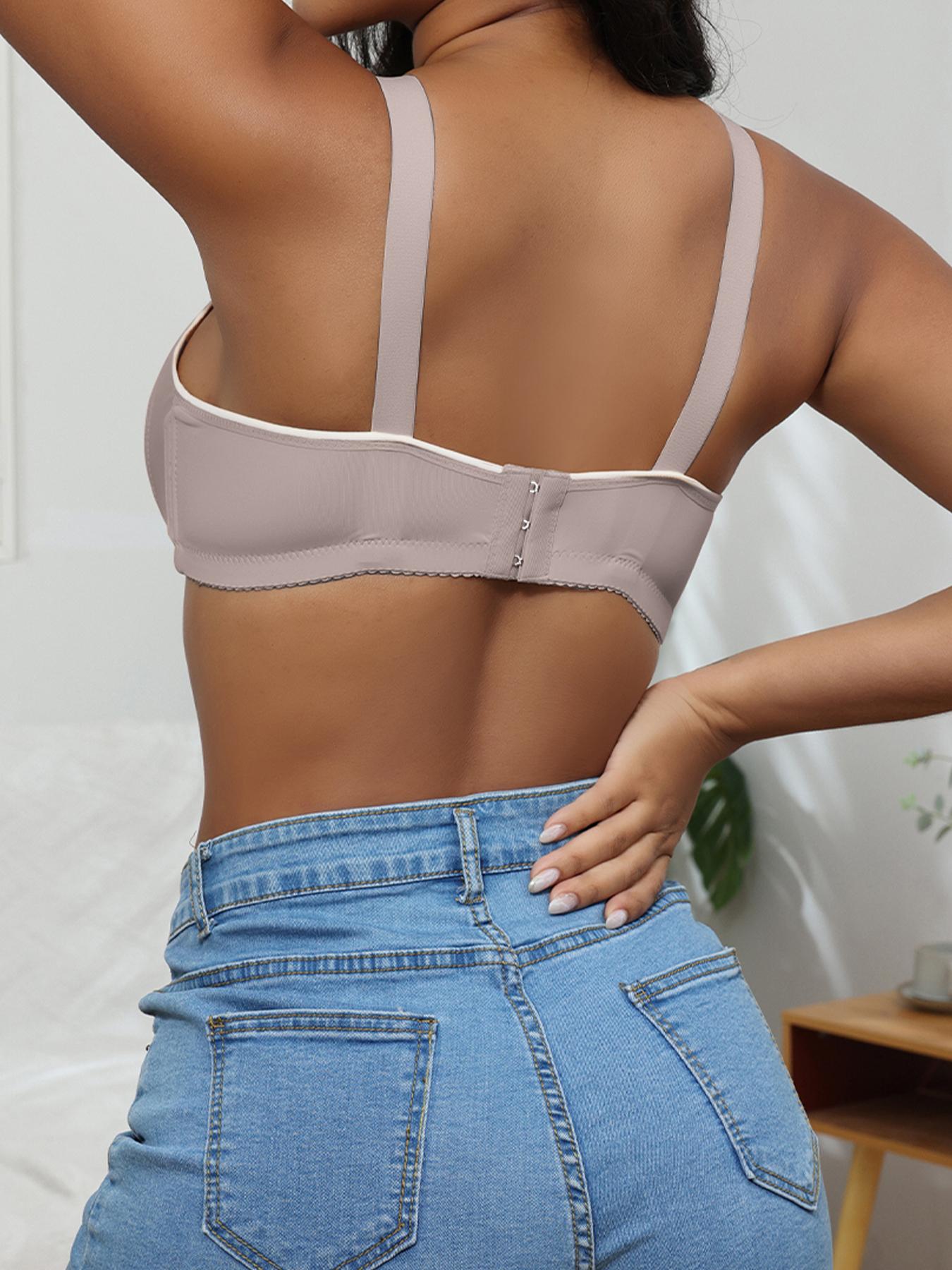 1/3/6PCS Women's Breathable Push Up Bra, Adjustable Strap Soft Comfortand Fit Adjustable Hook & Eye Lingerie Top for Daily Wear, Lingerie for All Seasons, Soft Fabric Bra