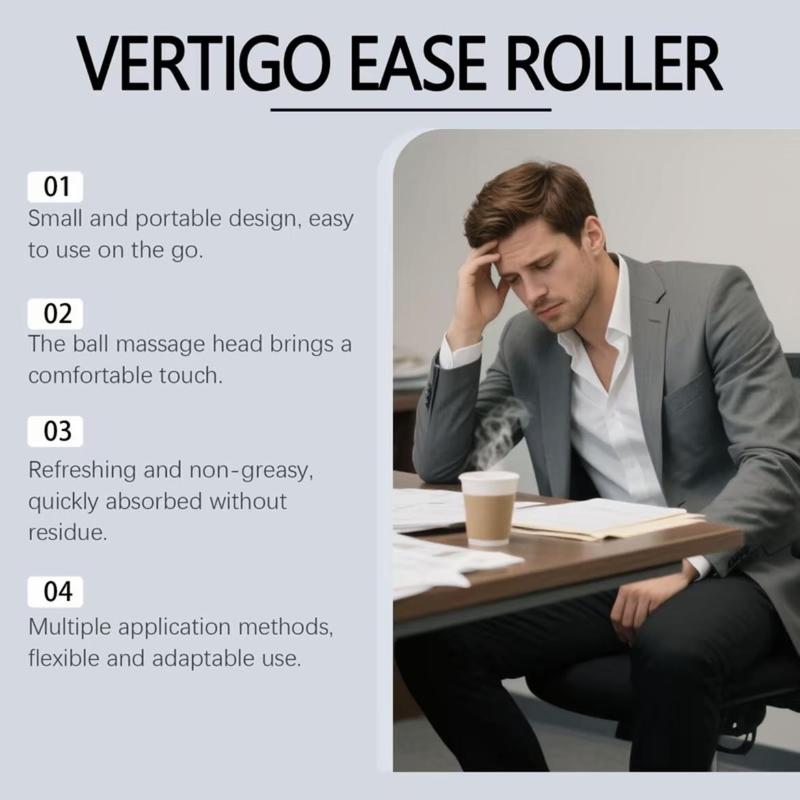 [buy one free one] Vertigo Ease Aromatherapy Roll -Essential Oils for Dizziness & Nausea -10ml