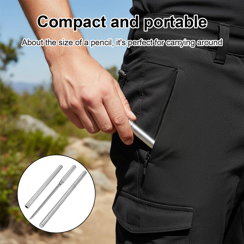 2 Pcs Stainless Steel Meat Knife, Steak Knife with Blade & Handle, Sharp Durable Cutting Tool with Sheath, Thickened Design for Meat, Fruit & Kitchen Prep, Compact Lightweight Knife for Home Cooking & Outdoor Use