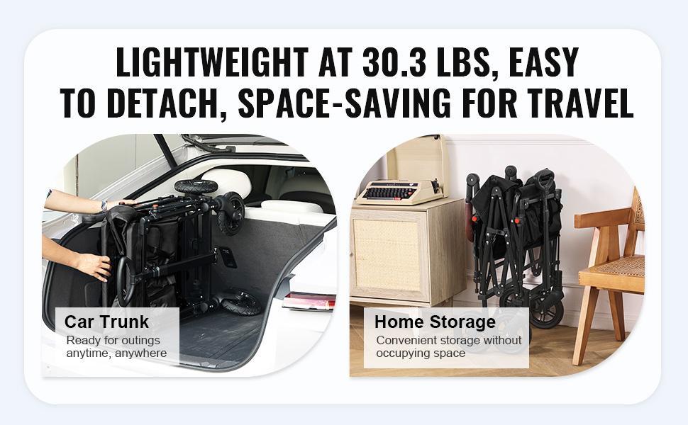 VEVOR Wagon Stroller for 2 Kids, TikTokShopBlackFriday, Push Pull Quad Collapsible Stroller with Adjustable Handle, Encircling Harness Removable Canopy, 4 Wheels with Brakes, Mutifunction Tandem Stroller for Camping VEVOR Wagon Stroller for 2 Kids, TikTokShopBlackFriday, Push Pull Quad Collapsible Stroller with Adjustable Handle, Encircling Harness Removable Canopy, 4 Wheels with Brakes, Mutifunction Tandem Stroller for Camping