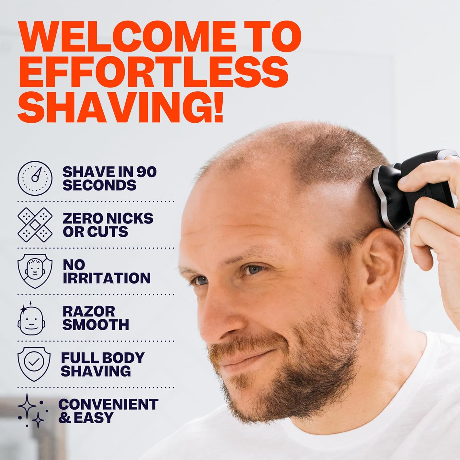 FREEBIRD FlexSeries Pro Electric Head & Body Shaver For Men - Cordless Wet/Dry Shaving Kit with QuadTorque Motor, IPX7 Waterproof, 5-in-1 Grooming Set for Bald Men - Wetdryshaving