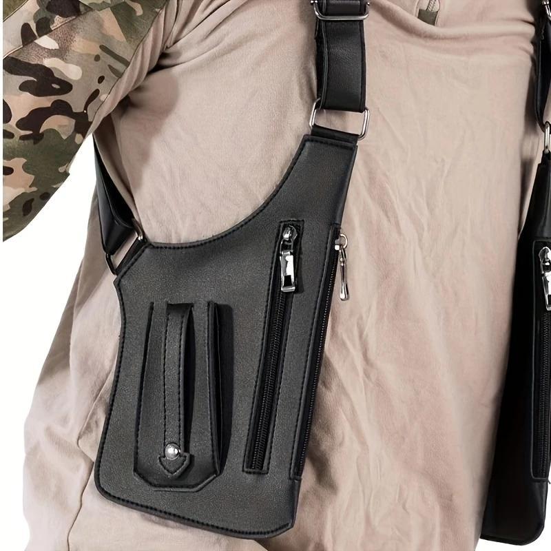 Adjustable underarm backpack for men and women, anti-theft hidden storage, premium leather, lightweight pocket waist bag Bumbag-MM