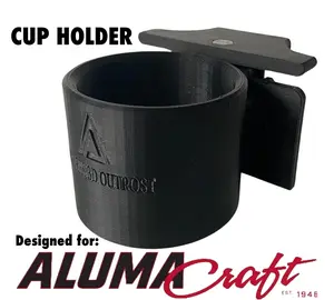 Cup Holder For AlumaCraft AlumaTrac Rail (Select Size)