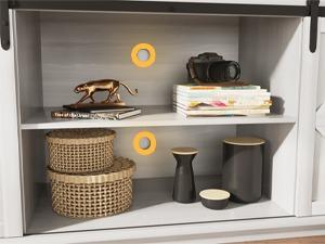 FURMAX Modern Farmhouse Barn Door TV Stand for TVs up to 65"