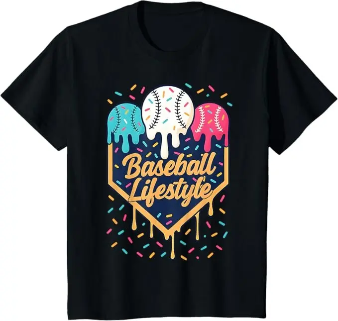 Baseball Life Style 101 Apparel Youth Drip Baseball Boys T-Shirt, Life Style Baseball Shirt, Gift For Baseball Fan