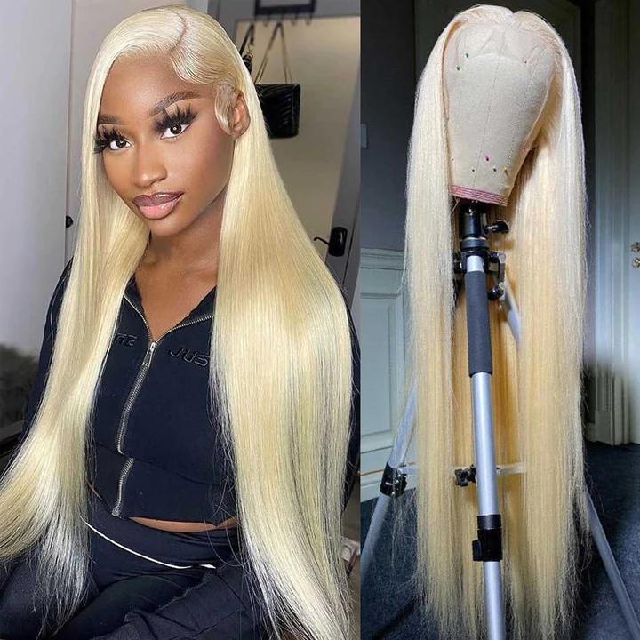 Hot Star 613 Blonde and Neon Red Straight and Body Wave HD Transparent 13x6 Lace Front Human Hair Wigs for Women Glueless Brazilian Lace Frontal PrePlucked Wig TikTokShopBlackFriday
