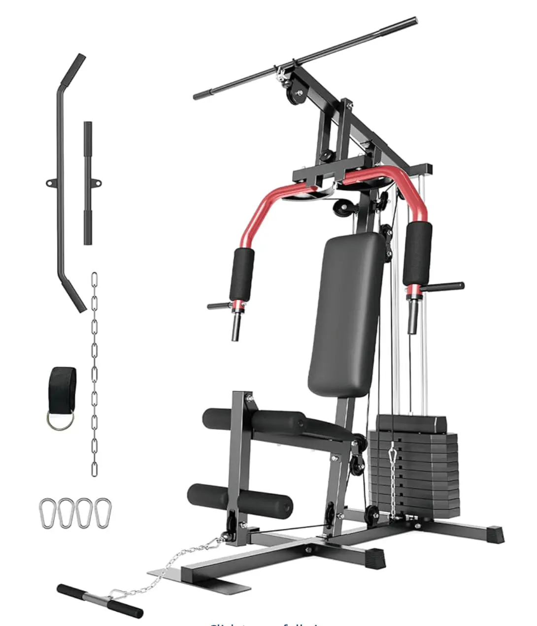 Garvee 100LBS Weight Stack Home Gym Machine for Full Body Strength Training