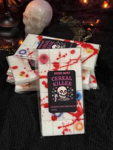 Wicked Waxes Cereal Killer Wax Melt Bar - Sweet Orange, Tangy Cherry, Zesty Citrus, Vanilla Bean & Sandalwood Scent - 1 3oz Coconut Soy Wax Melt Bar