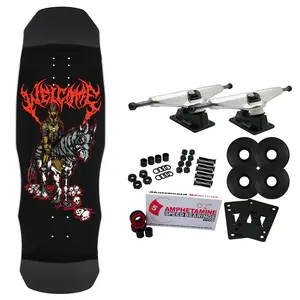Welcome Skateboard Complete Rider on Dark Lord Black/Gold Foil 9.75" x 31.75"