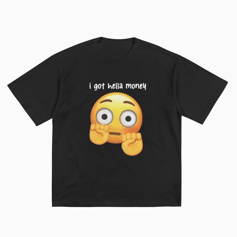 I got like hella money tshirt benito bowl shirts   tiktok shop deals free samples store   tiktok shop gifts for him streetwear Menswear Top Love Man Shortsleeve Tropical Round Neck Casual Crew Neck Crewneck