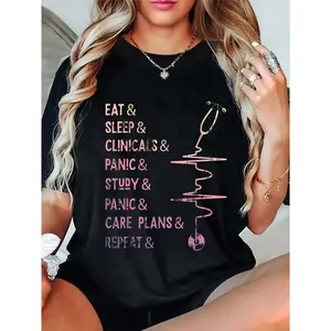 100% Cotton Nursing Student Medical School Nurse T-Shirt