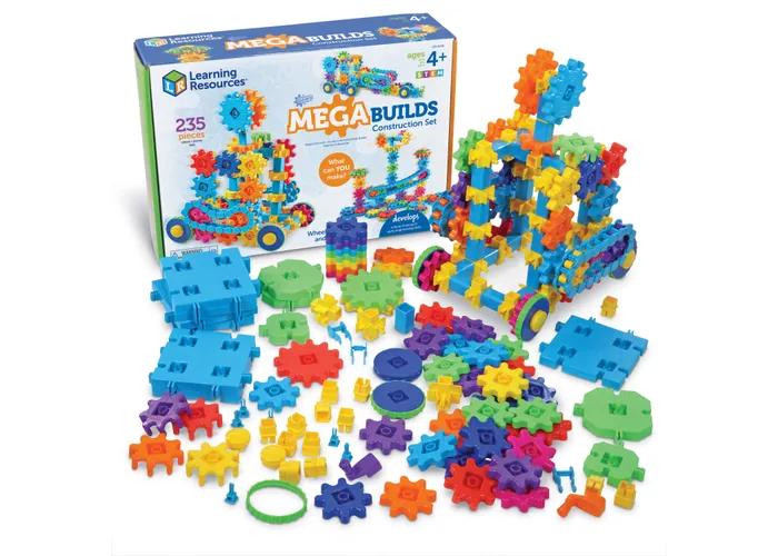 Learning Resources Gears! Gears! Gears! Starter & Mega STEM Building Set, 60-Piece and 225-Piece Engineering Kit for Kids to Build, Create, and Learn, Develops Critical Thinking and Fine Motor Skills, Ages 3+, Great for Home or Classroom Play