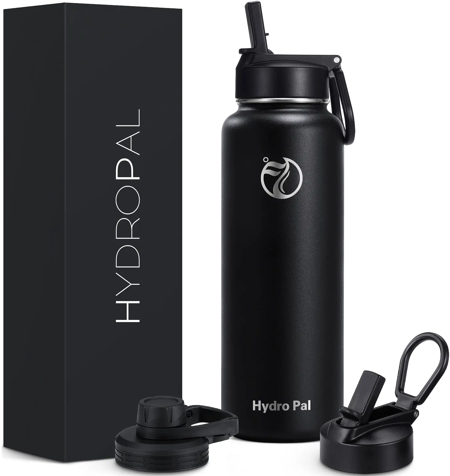 40oz Insulated Tumbler Water Bottle, Sporty Ombre Stainless Steel Design with 2 Lids (Straw & Spout), Leak-Proof with Handle for Gym & Outdoor Use,camping essentials, Beverage