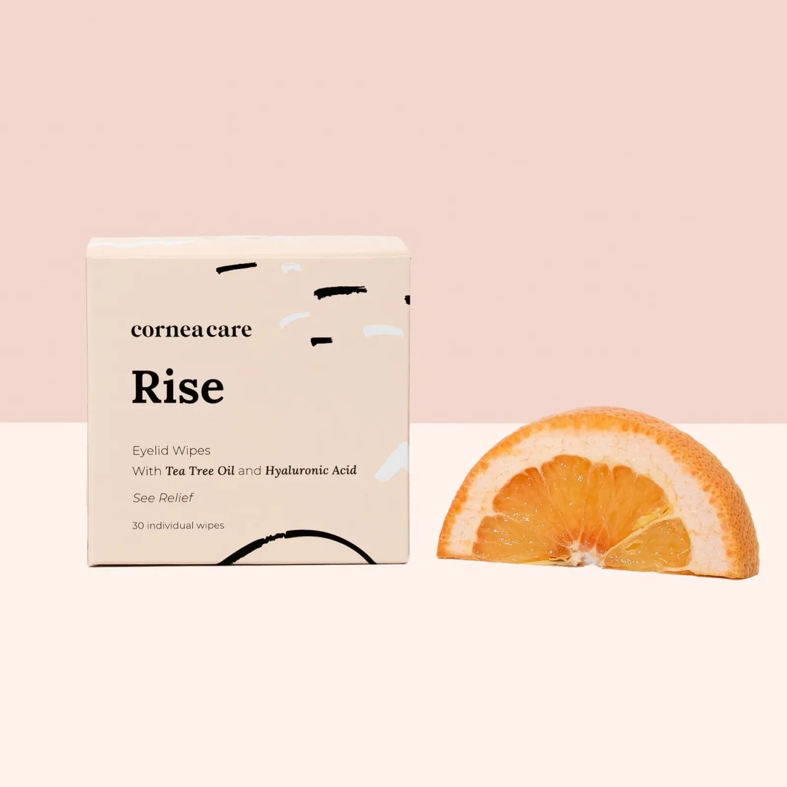 Rise Eyelid Wipes (HSA/FSA Eligible) - With Tea Tree Oil and Hyaluronic Acid - Cleansing Wipes For Dry Eye Relief - Travel-friendly Makeup Remover and Skincare