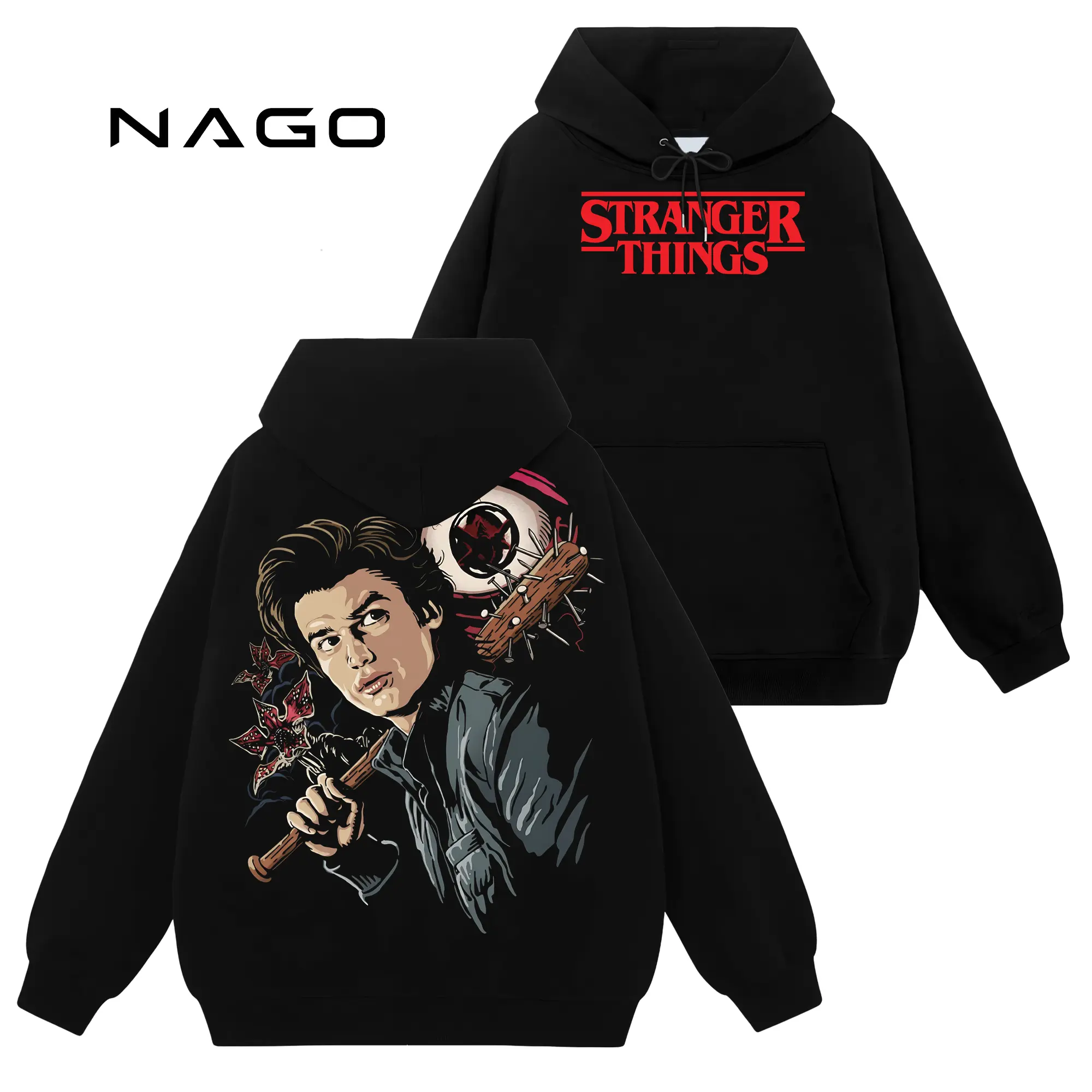 [Nago Shop] Limited Steve Harrington Stranger things 5 #572 Unisex Cotton TShirt Sweatshirt Hoodie Top, Retro 90s Y2K Graphic Seamless Basic Casual Everyday Streetwear Tops, Gift For Comics