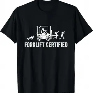 Forklift Certified Shirt, Funny Certified Forklift Operator T-Shirt Graphic tees