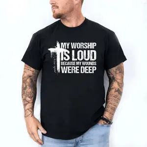My Worship Is Loud T-Shirt,Psalm 147:3, Christian Faith God Funny Tees, Church Worship Outfit, Christian Gift for Men, Easter Gift