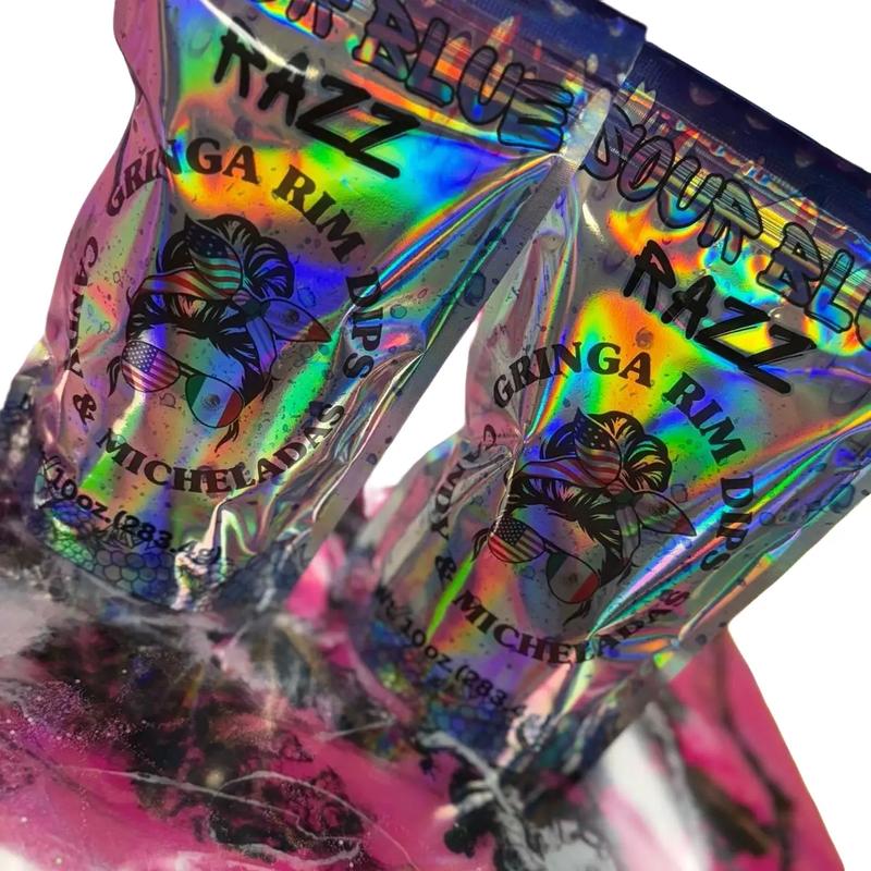 Gringas extreme sour blue razz candy gushies