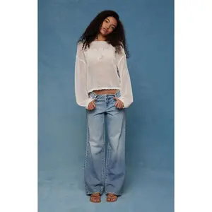 Pacsun Women's Zoe Low Rise Girlfriend Jeans Light Blue