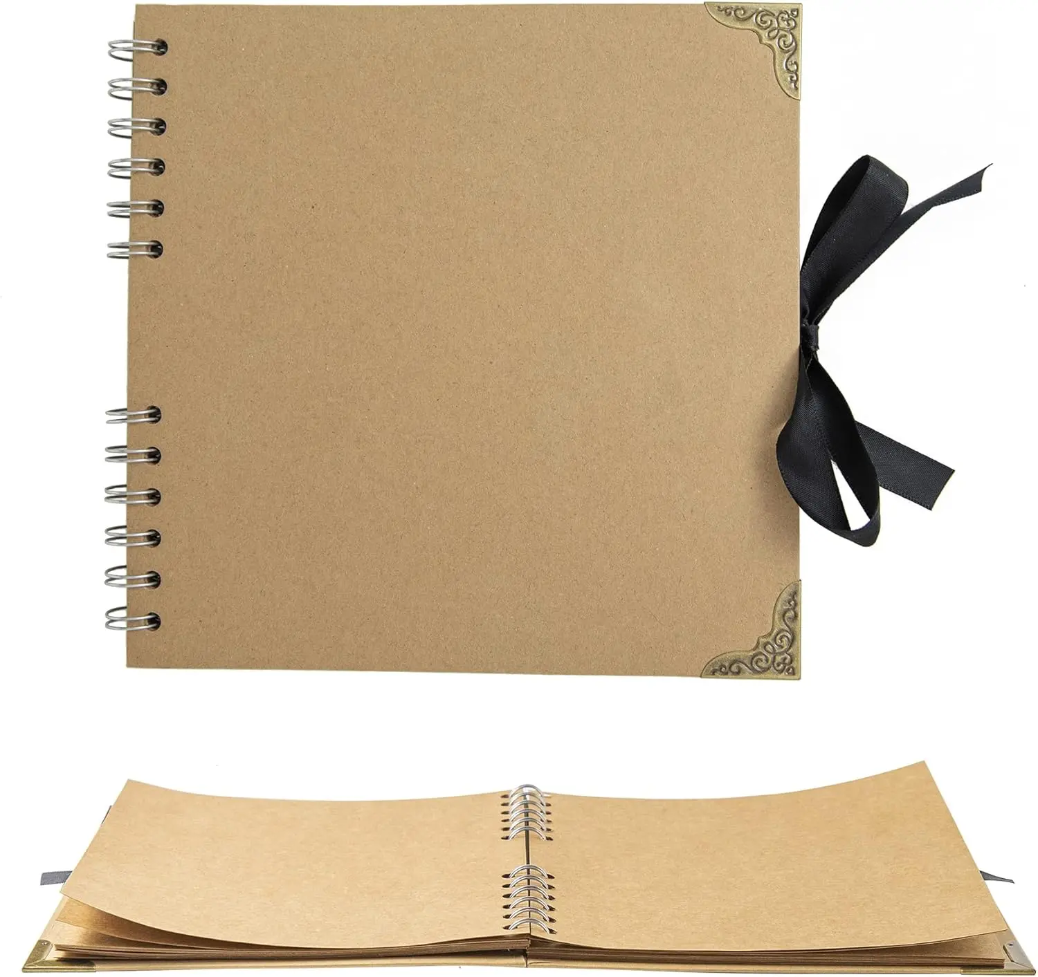 Scrap (8 x 8 inch) Scrap Album 60 Pages Ideal for Your DIY Scraping Albums Wedding and Anniversary Family Photo Album (brown)