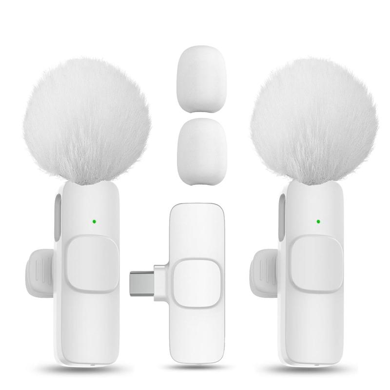 HITOZON Professional Wireless Lavalier Microphone for iPhone,Android phone,Wireless Microphone Plug-Play,Lapel Mic for Video Recording,Teaching, interviews,Podcast,Cordless Omnidirectional Condenser Recording Mic for TikTok,YouTube,Vlog