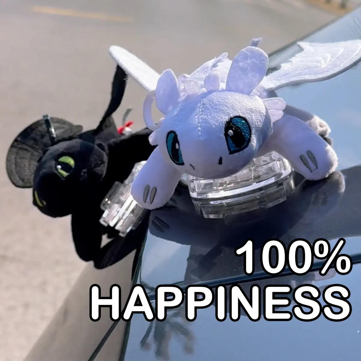 Toothless Car Exterior Decoration Wings Movable Roof Sunroof Decoration Figurine Motorcycle Helmet, Cute Car Accessories, Car Decorations