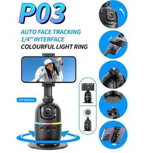 P03  AI Smart Gimbal 360° Auto Face Tracking Gimbal All-in-one Rotation For Smartphone video Vlog Stabilizer Phone Holder